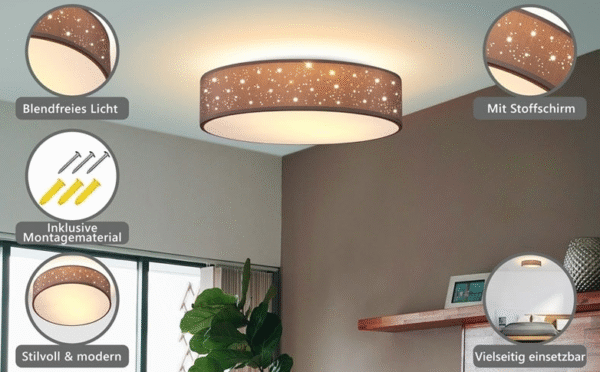 Starry Fabric Ceiling Lamp