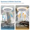 Luxury LED ceiling fan light