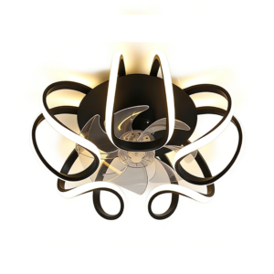 Post-Modern Ceiling Fan Light with Blades – LED Dimmable, Black/White/Gold/Grey, Bedroom Living Room Dining Room