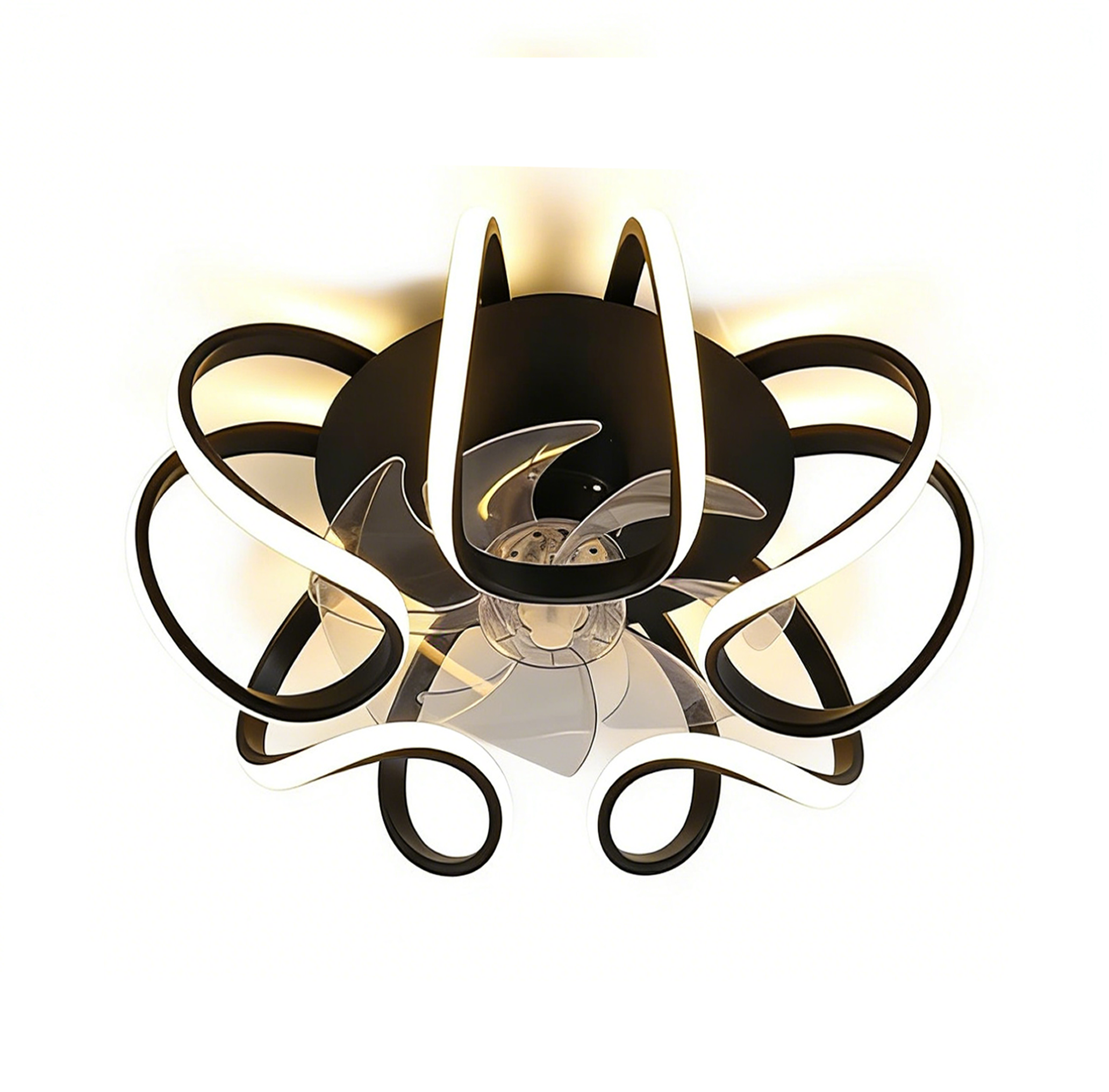 Post-Modern Ceiling Fan Light with Blades – LED Dimmable, Black/White/Gold/Grey, Bedroom Living Room Dining Room 1 Post-Modern Ceiling Fan Light with Blades – LED Dimmable, Black/White/Gold/Grey, Bedroom Living Room Dining Room