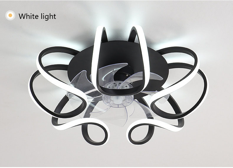 Post-Modern Ceiling Fan Light with Blades – LED Dimmable, Black/White/Gold/Grey, Bedroom Living Room Dining Room 5 Post-Modern Ceiling Fan Light with Blades – LED Dimmable, Black/White/Gold/Grey, Bedroom Living Room Dining Room - Image 5