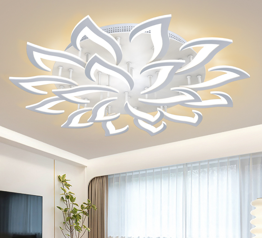 Nordic Petal LED Flush Mount Ceiling Light – Modern Black & White Chandelier for Living Room, Dining Room & Bedroom 3 Nordic Petal LED Flush Mount Ceiling Light – Modern Black & White Chandelier for Living Room, Dining Room & Bedroom - Image 3
