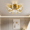 Modern ultra thin ceiling fan light bedroom & living room LED fan