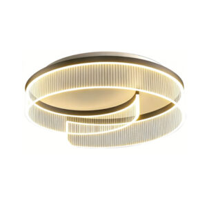 Modern LED Ceiling Light | 50cm Double Ring Dimmable | Voice & Remote Control | Living Room Bedroom