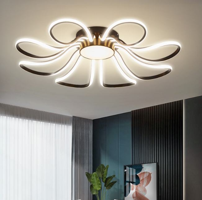 Modern LED Ceiling Light | 138W Flower Petal Design | 86cm Flush Mount | Dimmable | Living Room Bedroom 4 Modern LED Ceiling Light | 138W Flower Petal Design | 86cm Flush Mount | Dimmable | Living Room Bedroom - Image 4