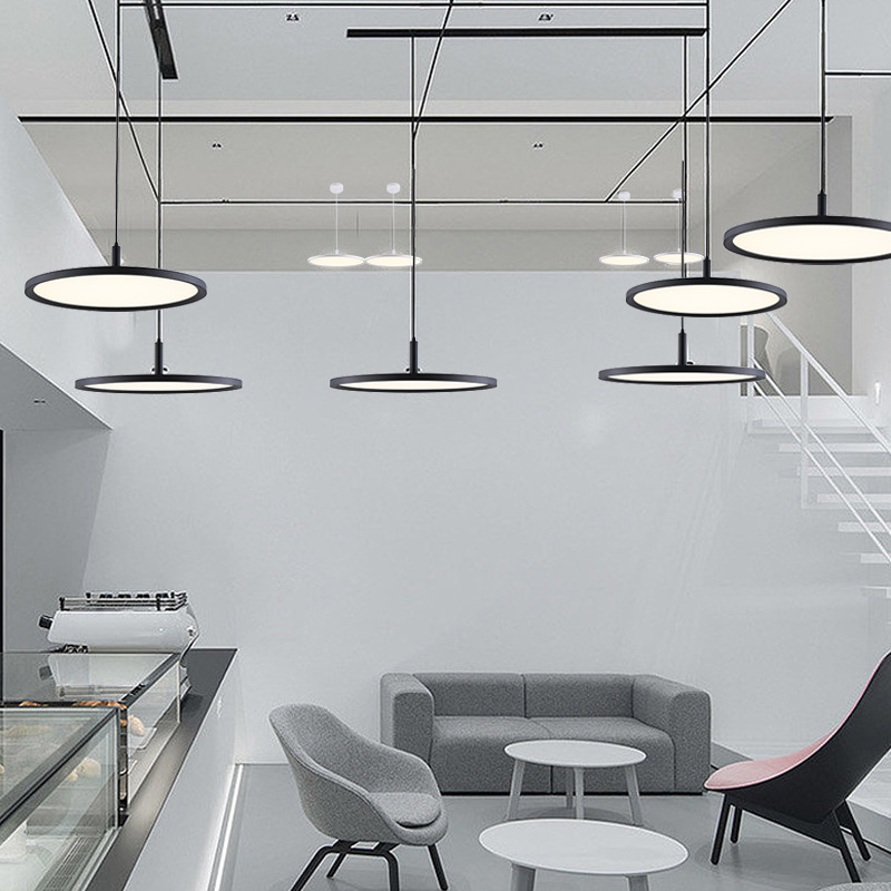 Nordic Round Pendant Light LED Dimmable | 30cm 40cm 50cm 60cm Black White Wholesale 8