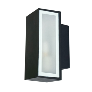 outdoor LED wall light black rectangle IP65 waterproof die-cast aluminium garden porch