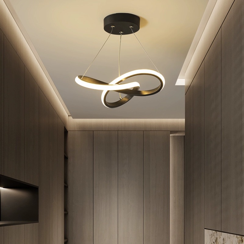 Modern LED Trifoil Chandelier 24 30 40 50cm | Tricolor Dimmable Gold Black Hallway Dining Room Wholesale 7