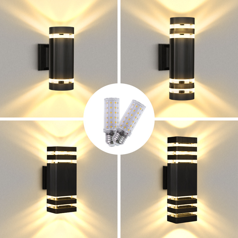 Outdoor Wall Light Up Down Double Head 12W | E27 Square Round CE Certified Wholesale 7