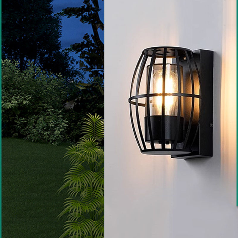 Outdoor Cage Wall Light Waterproof IP54 | Vintage Chinese Style Black Aluminium Wholesale 6