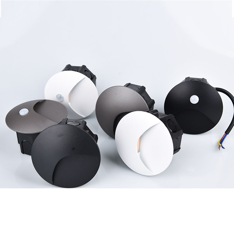Recessed LED Step Light 85mm | Human Body Motion Sensor IP65 Waterproof Stair Light Wholesale 8