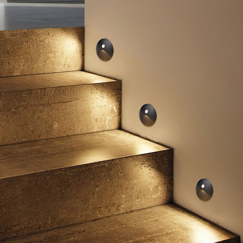 Recessed LED Step Light 85mm | Human Body Motion Sensor IP65 Waterproof Stair Light Wholesale 7