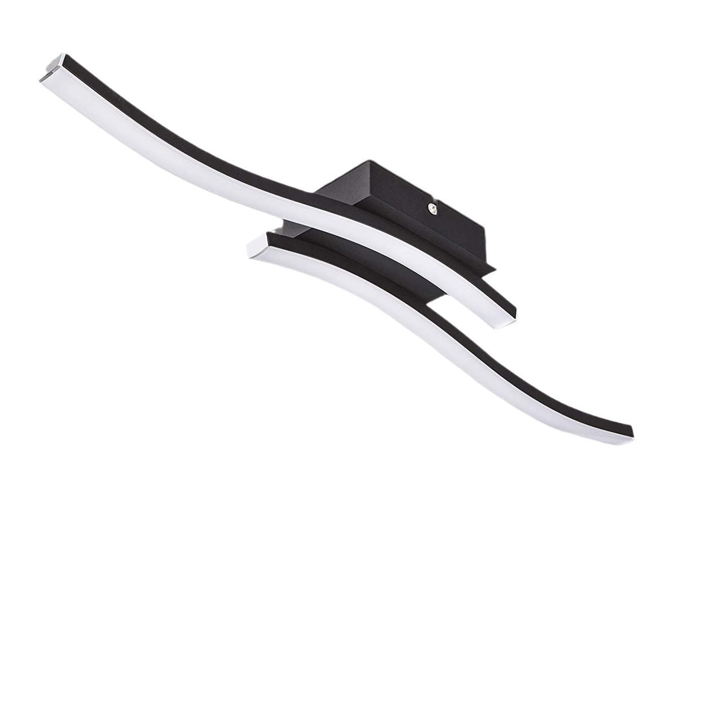 Modern Wave LED Ceiling Light 2 3 4 Head | Tricolor Dimmable Black White Wholesale 8