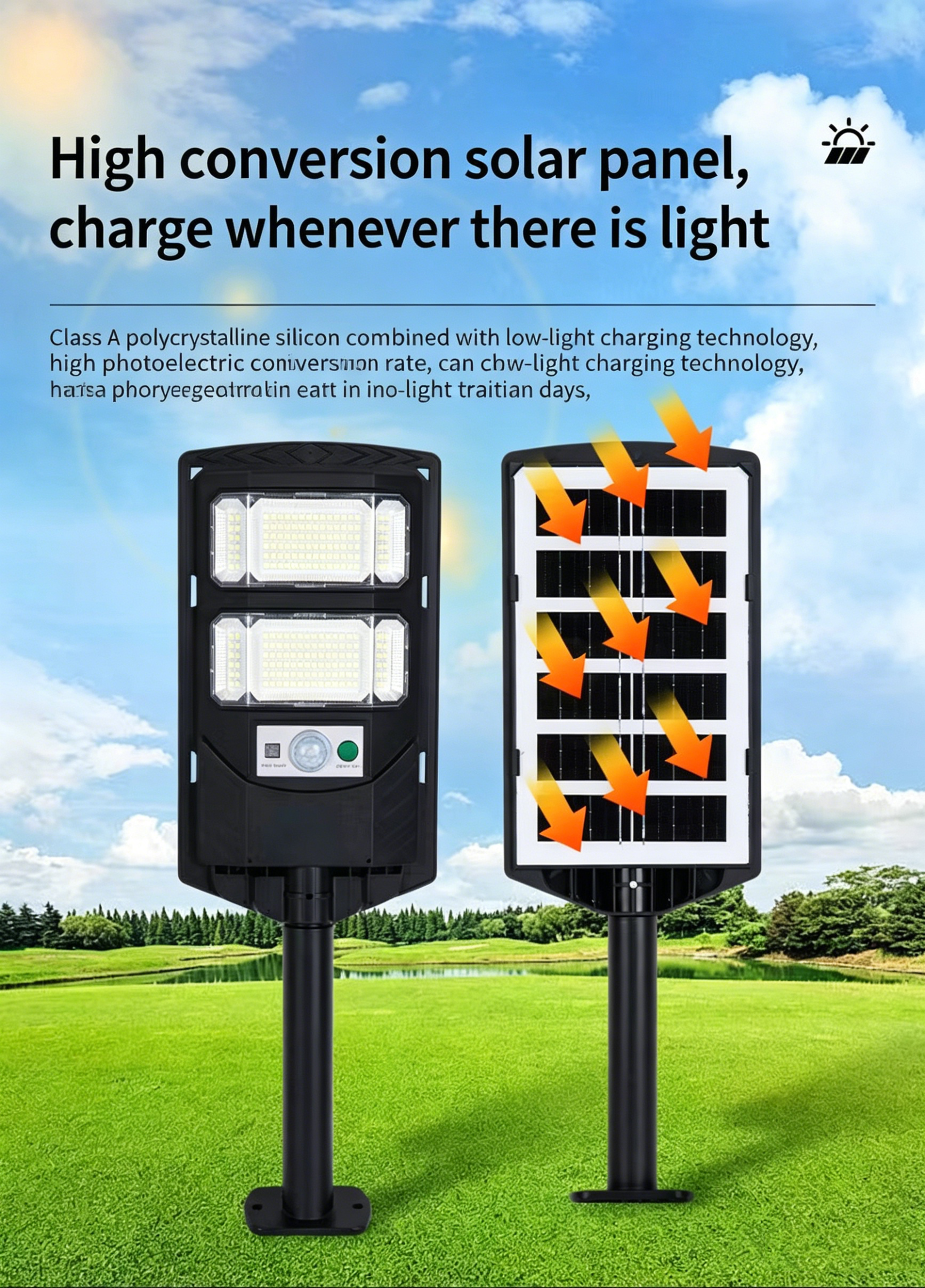Solar Street Light Outdoor 200W-500W | Motion Sensor Remote Control IP65 Wholesale 8