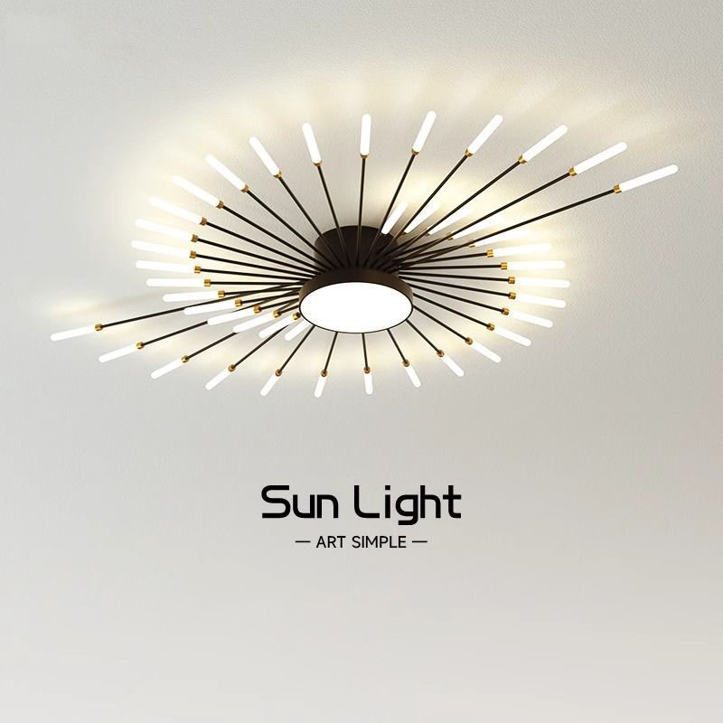 Sunburst Ceiling Light 12-42 Head | Eye-Care LED Dimmable Black Gold Wholesale 4 Sunburst Ceiling Light 12-42 Head | Eye-Care LED Dimmable Black Gold Wholesale - Image 4