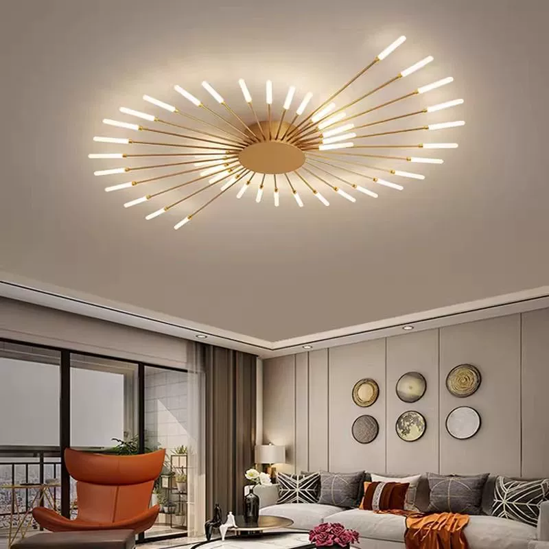 Sunburst Ceiling Light 12-42 Head | Eye-Care LED Dimmable Black Gold Wholesale 3 Sunburst Ceiling Light 12-42 Head | Eye-Care LED Dimmable Black Gold Wholesale - Image 3