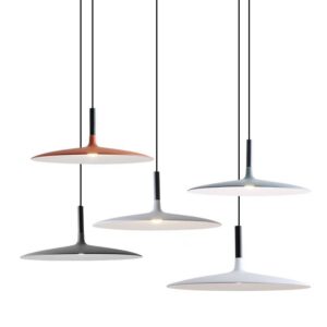 Danish Flying Saucer Pendant Light | Macaron LED Chandelier | 25CM 35CM 45CM | Restaurant Bar Dining Room | 6 Colours