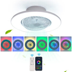 Smart RGBW Ceiling Fan Light | Bluetooth App | 100W 56CM