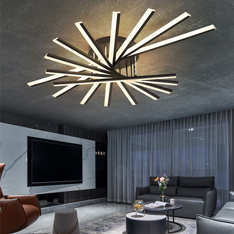 Linear Sputnik Ceiling Light | Multi-Arm LED Flush Mount | Smart Dimmable Wholesale 9