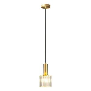 Modern Crystal Bedside Pendant Light | Small Hanging Lamp | Bedroom Hotel Living Room | Gold & Black | Single Double Triple Head | 110V & 220V