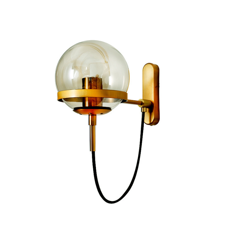 Nordic Glass Globe Wall Light | Vintage Industrial Sconce | Bedroom Restaurant Hotel | Antique Bronze & Black | LED Indoor Wall Lamp 1 Nordic Glass Globe Wall Light | Vintage Industrial Sconce | Bedroom Restaurant Hotel | Antique Bronze & Black | LED Indoor Wall Lamp