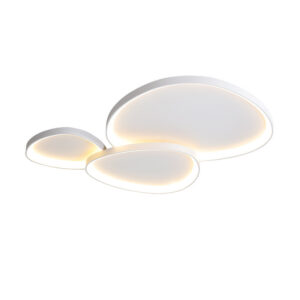 Nordic Minimalist Modern LED Ceiling Light | Living Room Bedroom Study | Round & Rectangle | White & Black | Dimmable Remote
