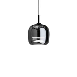 Modern Glass Pendant Light | Smoked Glass Bedside Chandelier | Single Double Triple Head | 150mm 180mm 230mm | Bedroom Study
