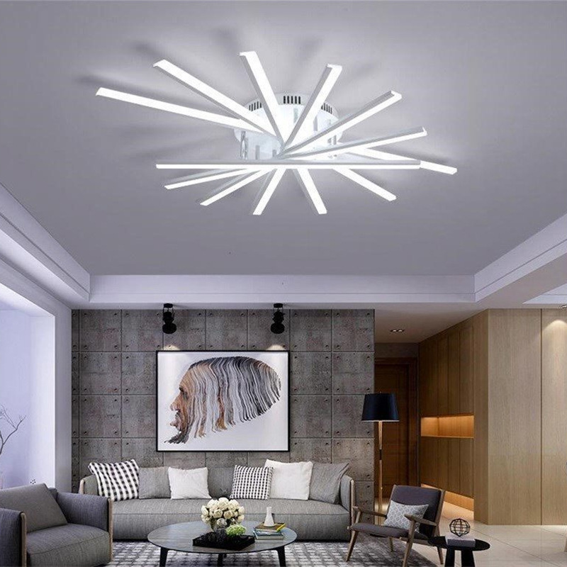 Linear Sputnik Ceiling Light | Multi-Arm LED Flush Mount | Smart Dimmable Wholesale 6