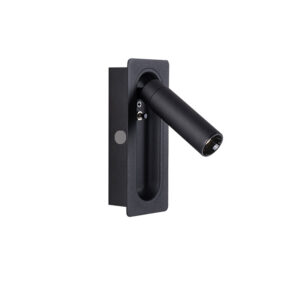 Hotel Bedside Reading Wall Light | Built-In LED Spotlight | Ra95 Eye Care | 3W 5W | Black White | Bedroom Study