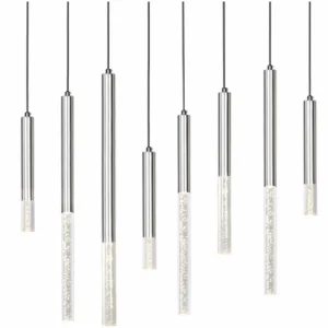 crystal bubble pendant light