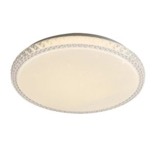 Crystal LED Ceiling Light – Round Dimmable Living Room & Bedroom Lamp with Remote Control