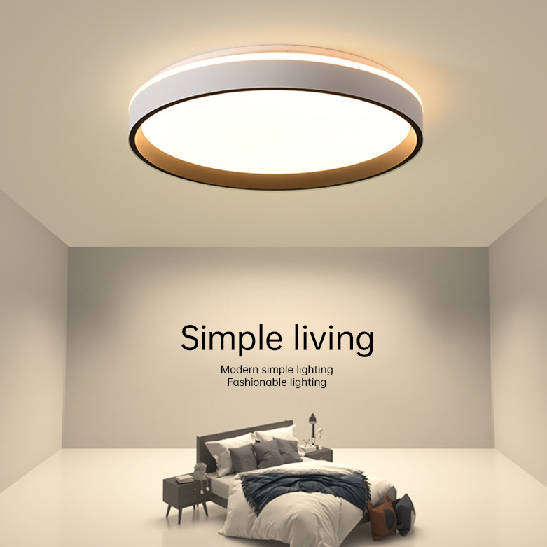 Full Spectrum Eye Care LED Ceiling Light Minimalist Modern Bedroom Lamp 3CCT Lighting Wholesale 5