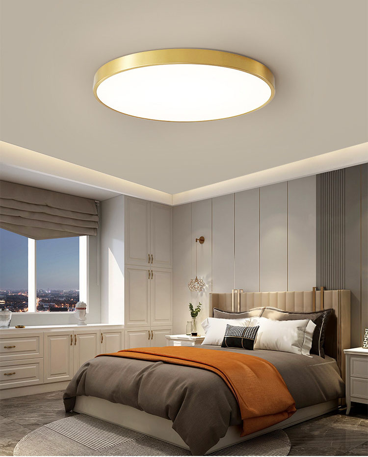 Gold LED Ceiling Light wholesale round square and rectangle sizes tri-color dimmable remote control 110V/220V available 2 Gold LED Ceiling Light wholesale round square and rectangle sizes tri-color dimmable remote control 110V/220V available - Image 2