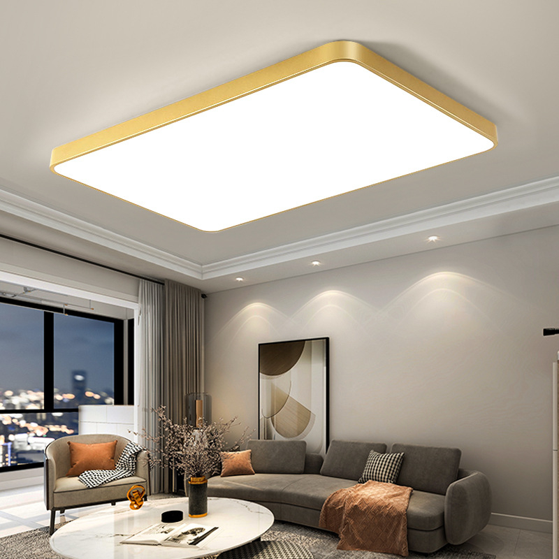 Gold LED Ceiling Light wholesale round square and rectangle sizes tri-color dimmable remote control 110V/220V available 4 Gold LED Ceiling Light wholesale round square and rectangle sizes tri-color dimmable remote control 110V/220V available - Image 4