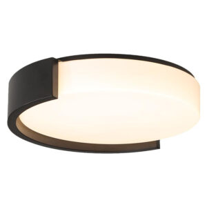 Nordic Round LED Ceiling Light black bedroom minimalist