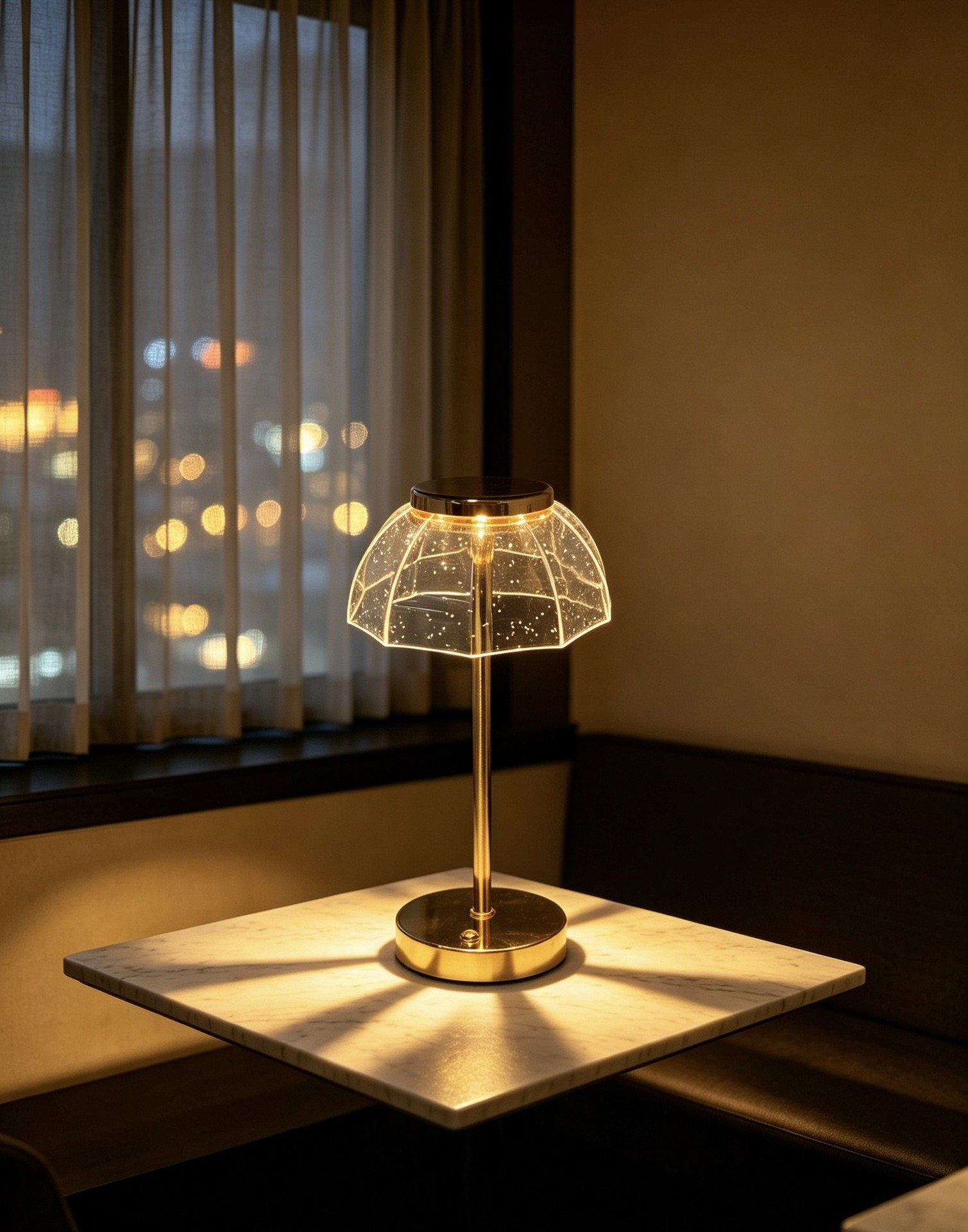 Acrylic Mushroom Table Lamp Wholesale USB LED Gold Base 4 Acrylic Mushroom Table Lamp Wholesale USB LED Gold Base - Image 4