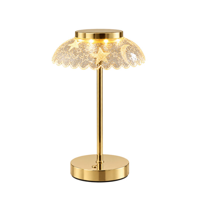 Acrylic Mushroom Table Lamp Wholesale USB LED Gold Base 1 Acrylic Mushroom Table Lamp